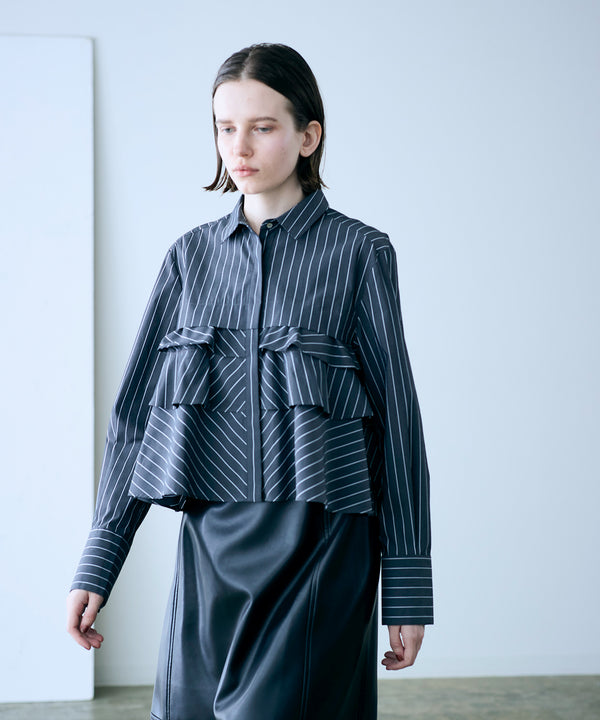 layered raffle blouse